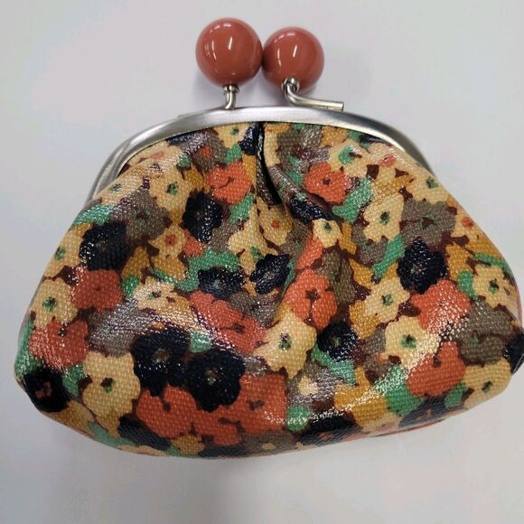 Fossil Key Per Kiss Lock Small Coin Purse poppy Floral Multicolor NWOT - Picture 3 of 6